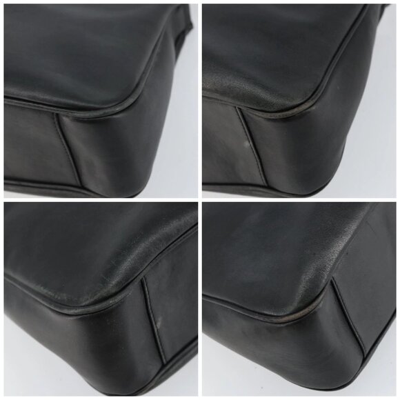 GUCCI Bamboo Hand Bag Leather Black Gold - Picture 16 of 16